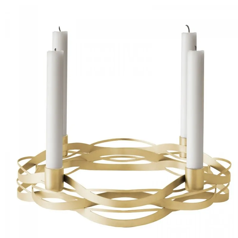 Stelton TANGLE Świecznik Adwentowy / Złoty Taniej