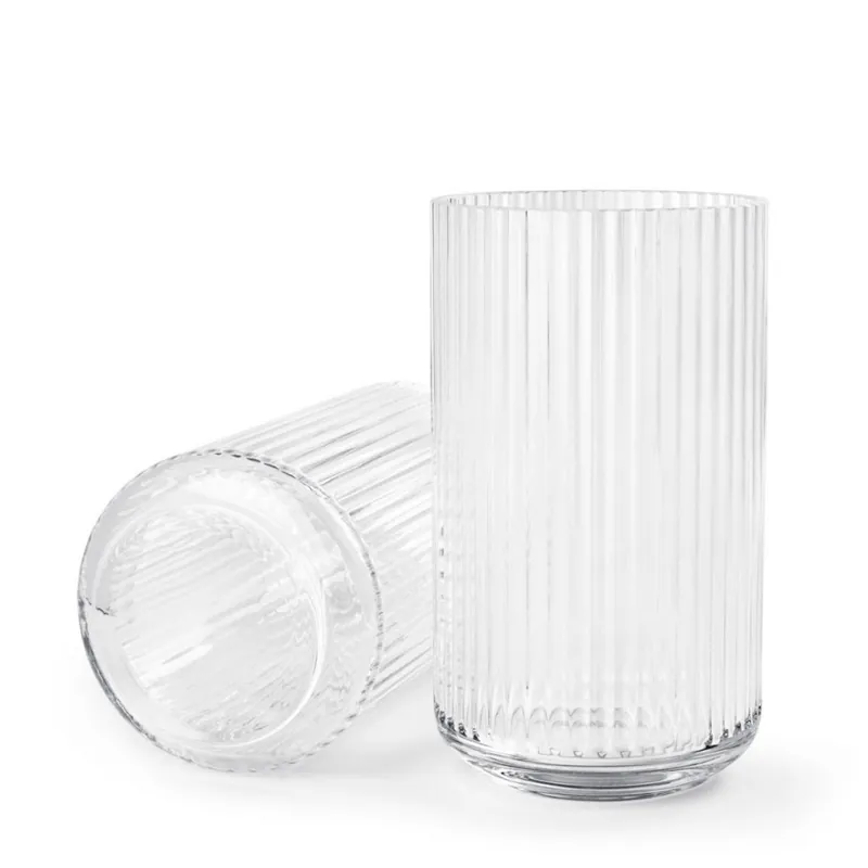 Taniej Lyngby Porcelain LYNGBY Wazon Szklany 38 cm Transparentny