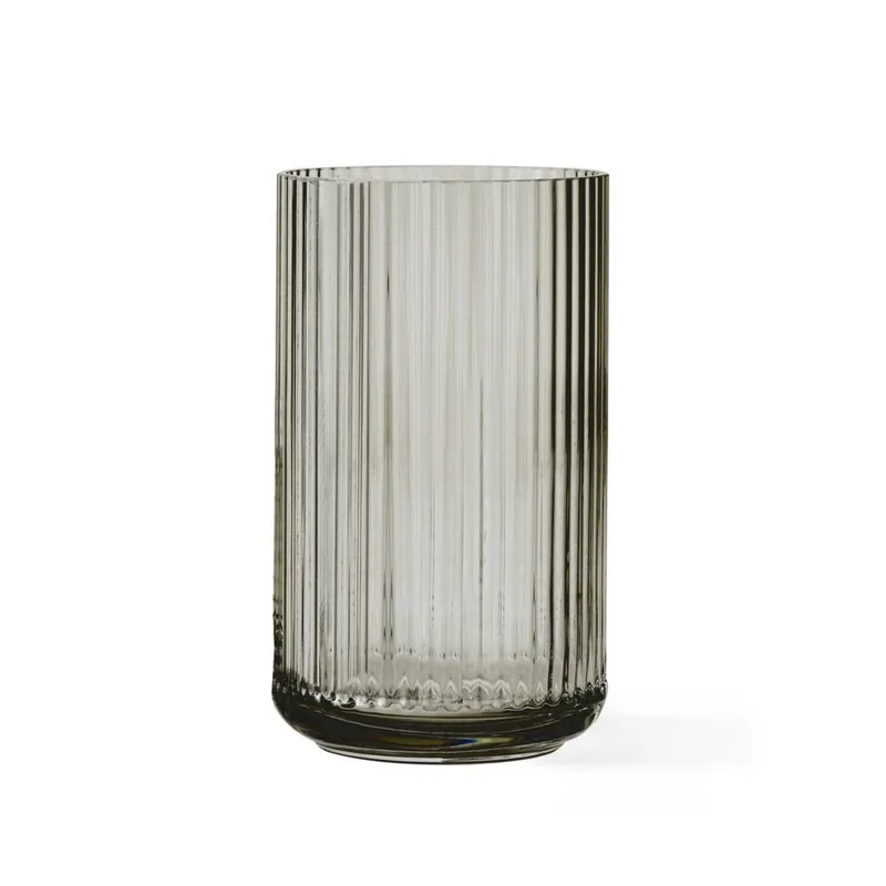 Lyngby Porcelain LYNGBY Wazon Szklany 20 cm Szary Wysoka jakość