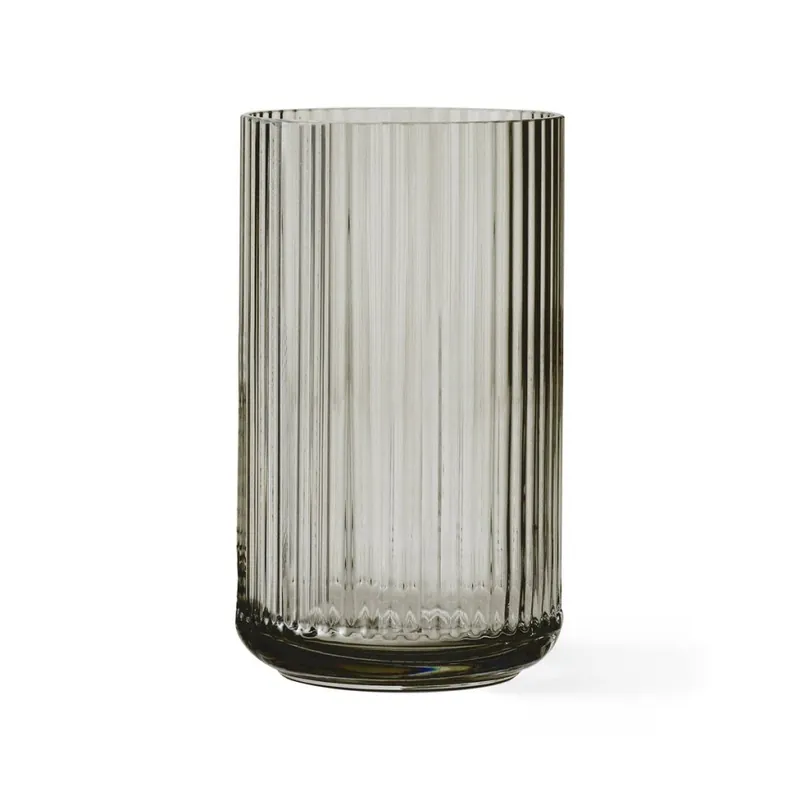 Lyngby Porcelain LYNGBY Wazon Szklany 25 cm Szary Ograniczona ilość