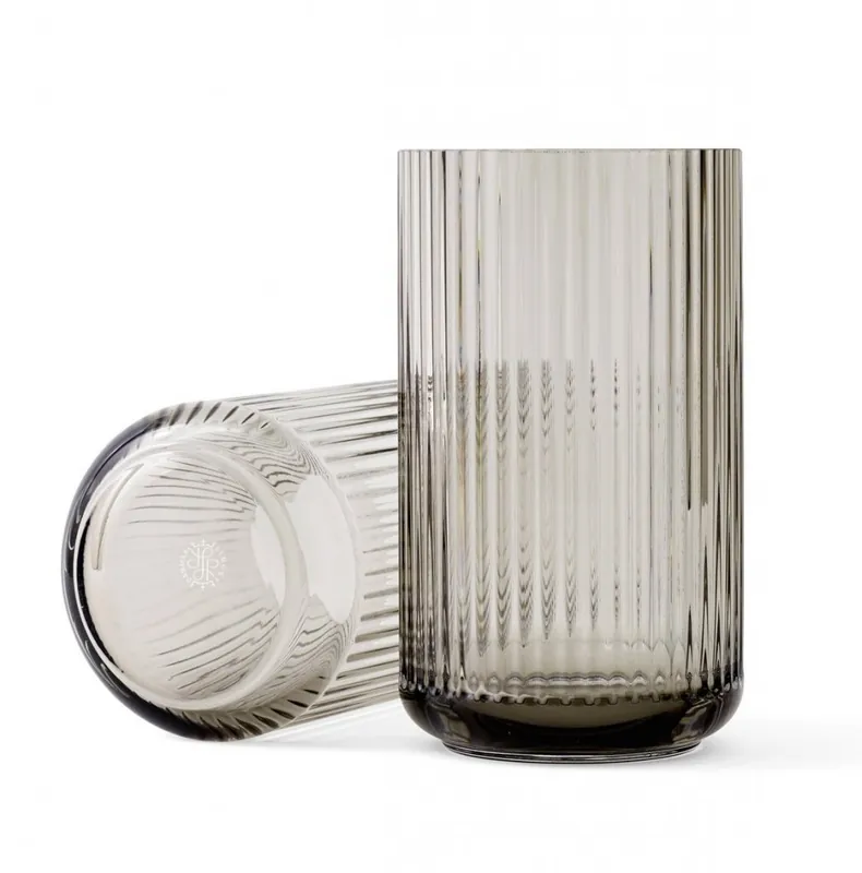 Lyngby Porcelain LYNGBY Wazon Szklany 38 cm Smoke Obniżka ceny