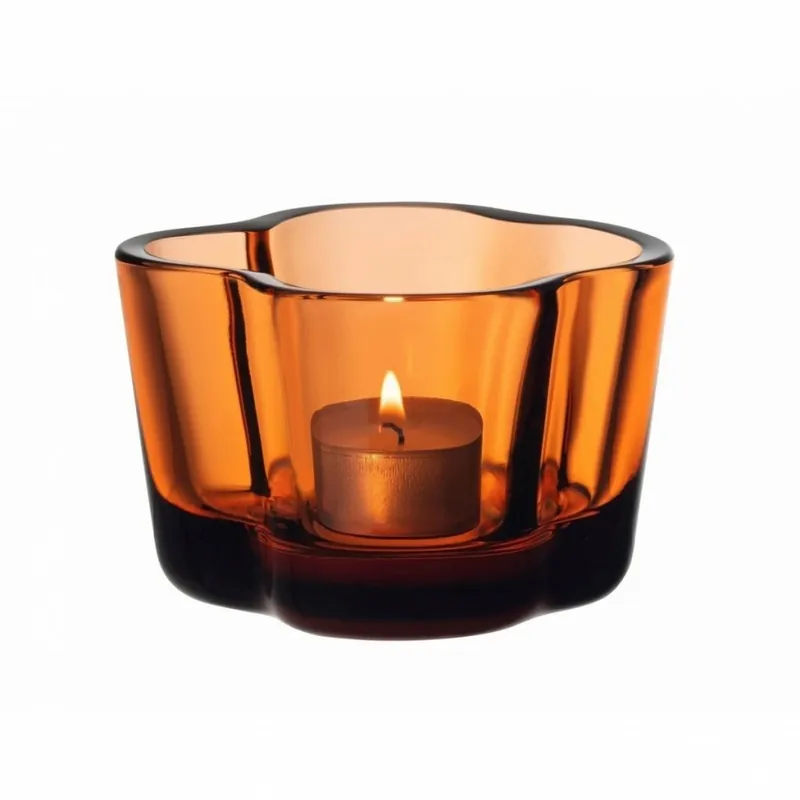 Iittala AALVAR AALTO Świecznik Tealight / Pomarańczowy Bezpieczna płatność
