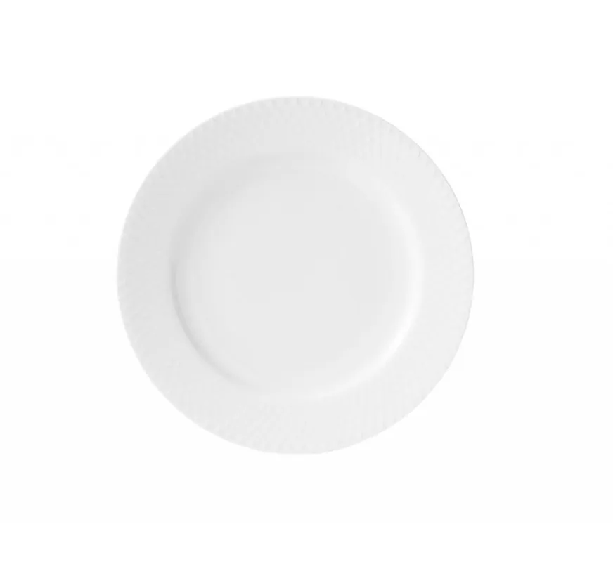 Ostatnie sztuki Lyngby Porcelain RHOMBE Talerz Płaski 21 cm / Biały