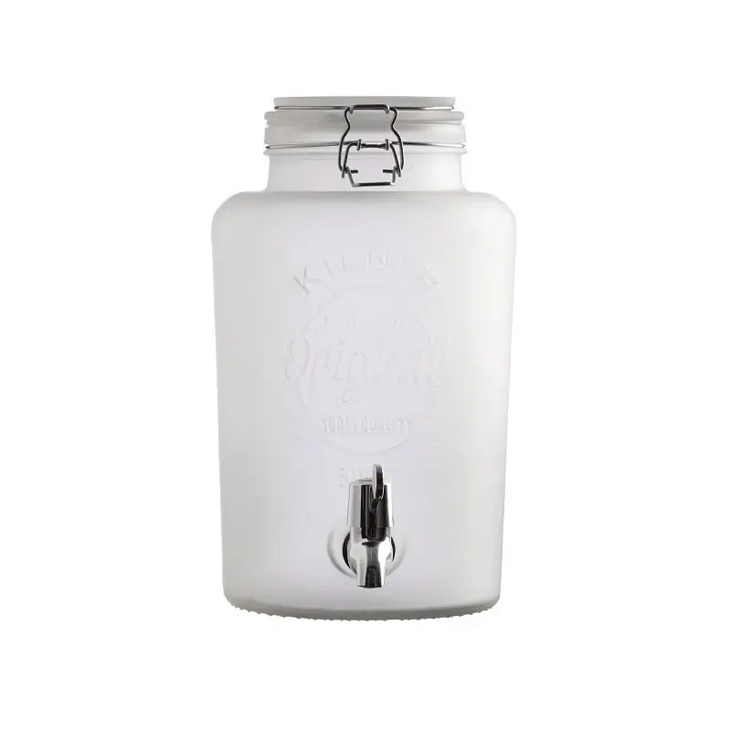 Kilner Słój do Napojów 5 l Frosted - Biały Sprawdź teraz