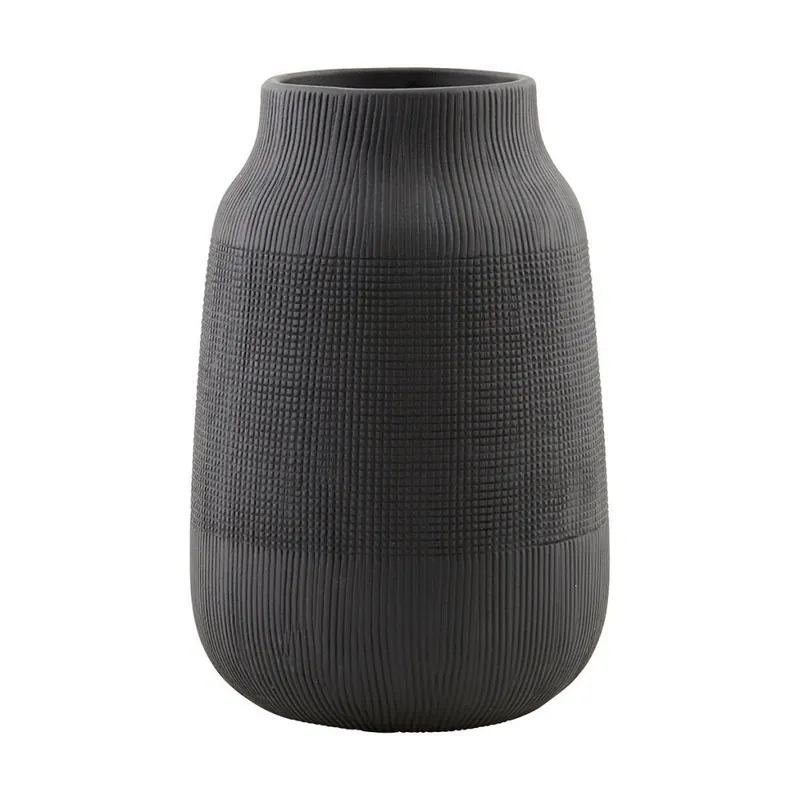 House Doctor GROOVE Wazon do Kwiatów 22 cm / Czarny Popularny