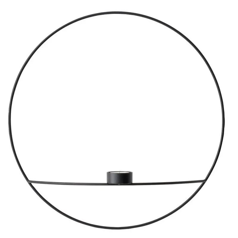 Darmowy zwrot Menu POV CIRCLE Świecznik Ścienny Tealight L - Czarny
