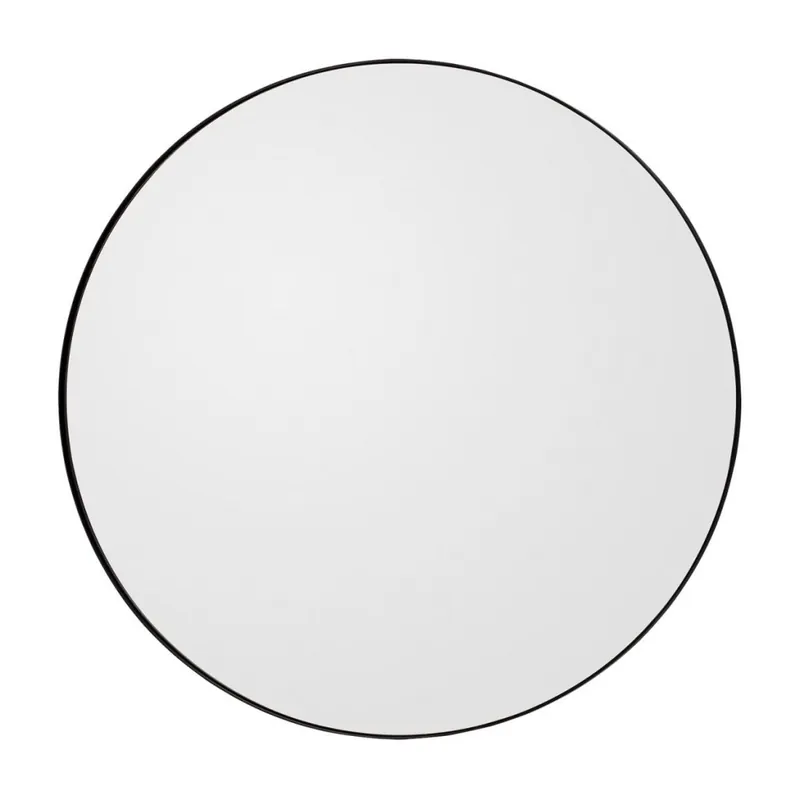 Dostępne od ręki AYTM - CIRCUM Lustro Ścienne Okrągłe 90 cm Czarne - Tafla Czarna