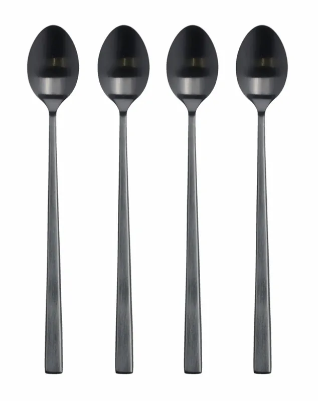 Bitz HOME Łyżeczki do Kawy Latte 20 cm 4 Szt. / Czarne Matowe Ostatnie sztuki
