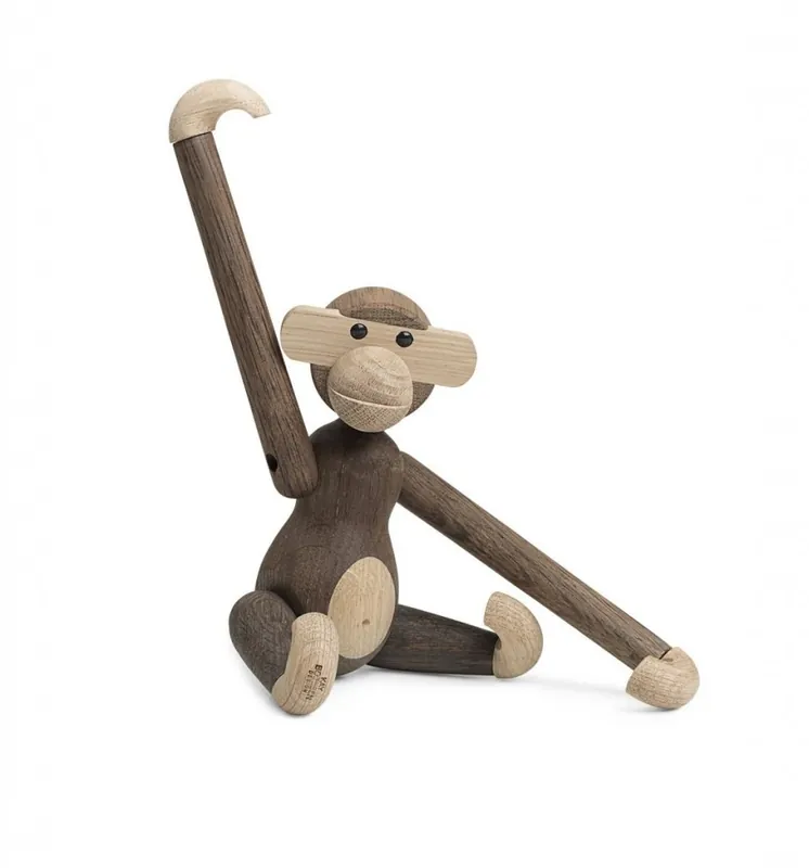 Kay Bojesen MONKEY Drewniana Małpka 20 cm / Drewno Dębowe Nowy