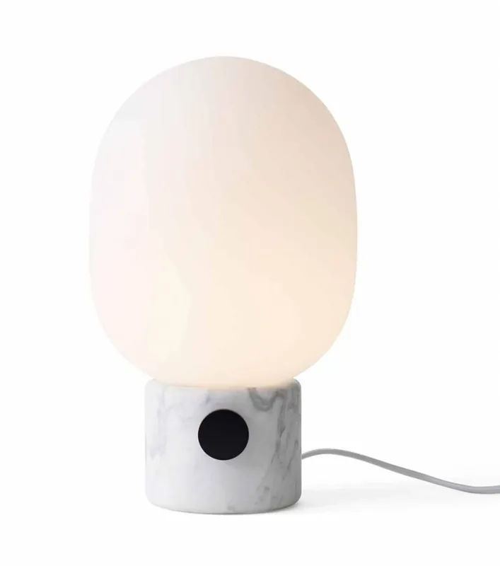 Bestseller Audo JWDA Lampa Stołowa ze Ściemniaczem / Podstawa Biały Marmur - Klosz Mleczny