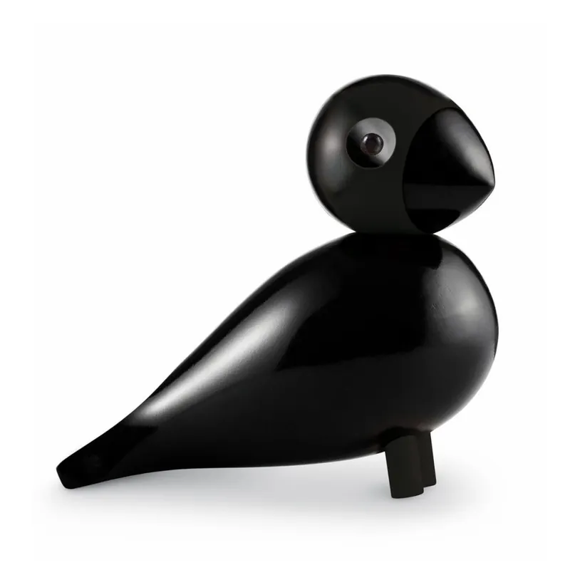 Łatwy zwrot Kay Bojesen SONGBIRD Ptaszek Drewniany RAVEN / Czarny