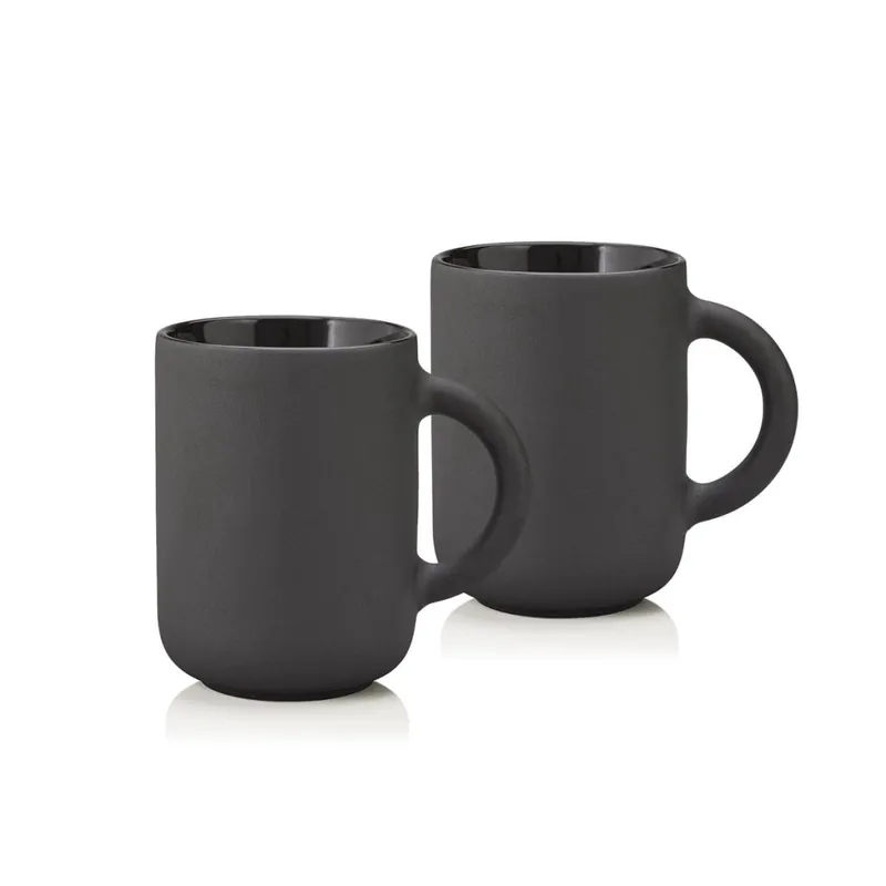 Ograniczona ilość Stelton THEO Kubek 350 ml - Zestaw 2 Kubków / Czarny Matowy
