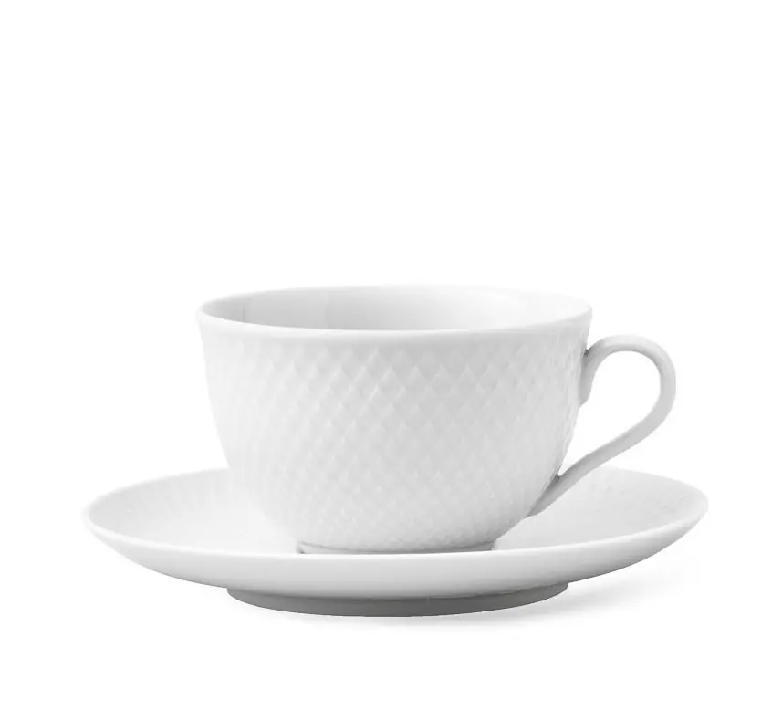 Lyngby Porcelain RHOMBE Filiżanka ze Spodkiem 240 ml Tani