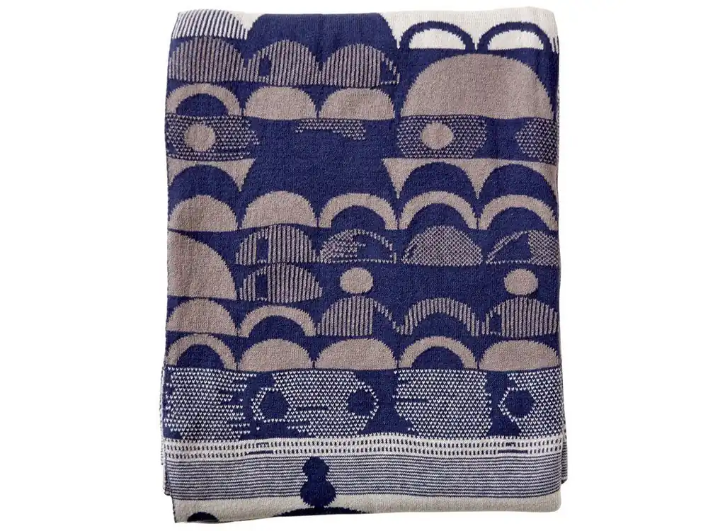 Szybka wysyłka SÖDAHL City - Bawełniany Pled - Koc 130x170 cm Indigo