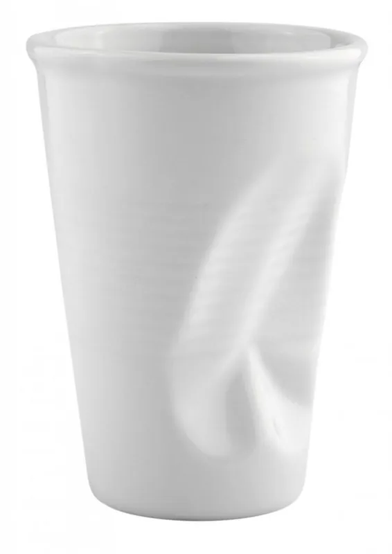 Taniej KJ Collection PAPER CUP "Zgnieciony" Kubek do Kawy 200 ml Biały