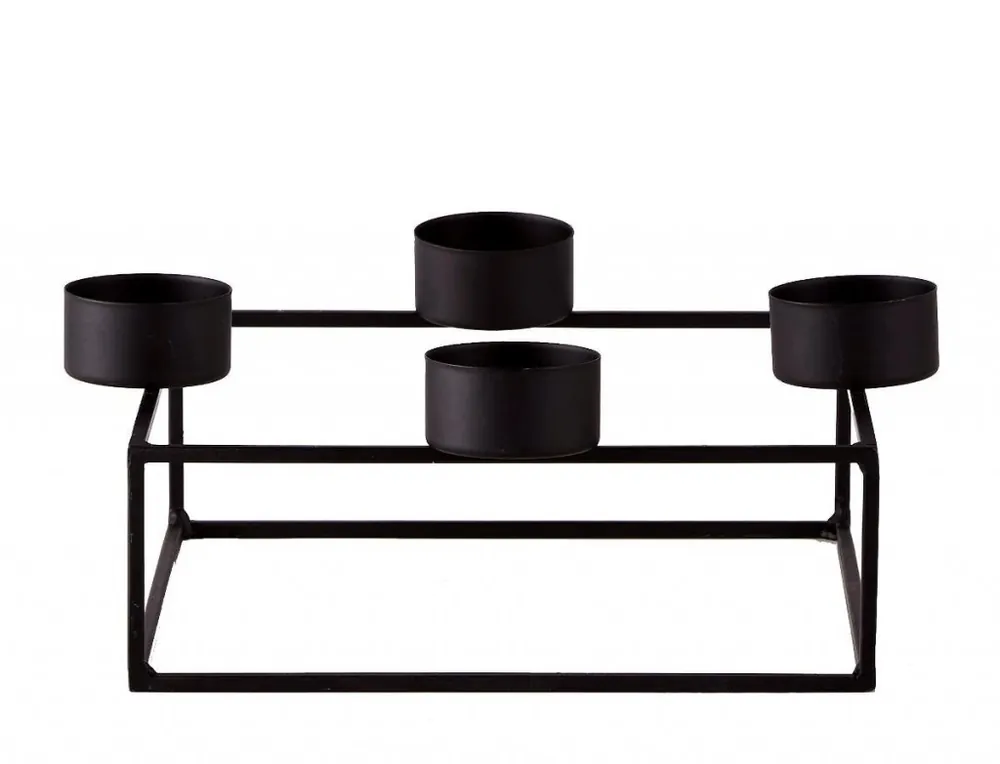 Sprawdź teraz Villa Collection NORDIC Świecznik Tealight - Czarny