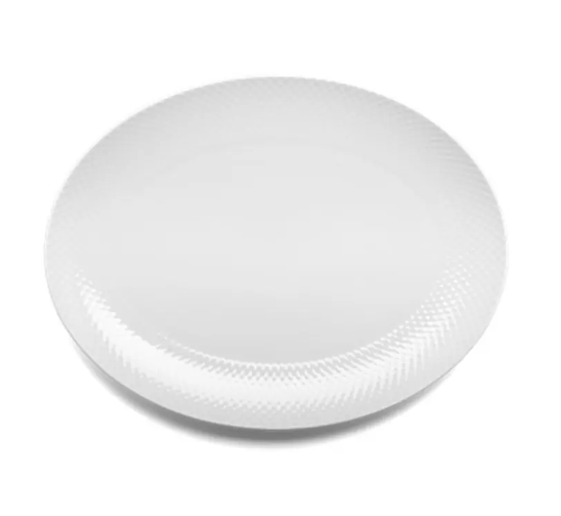 Darmowy zwrot Lyngby Porcelain RHOMBE Patera do Serwowania 35 cm / Biała