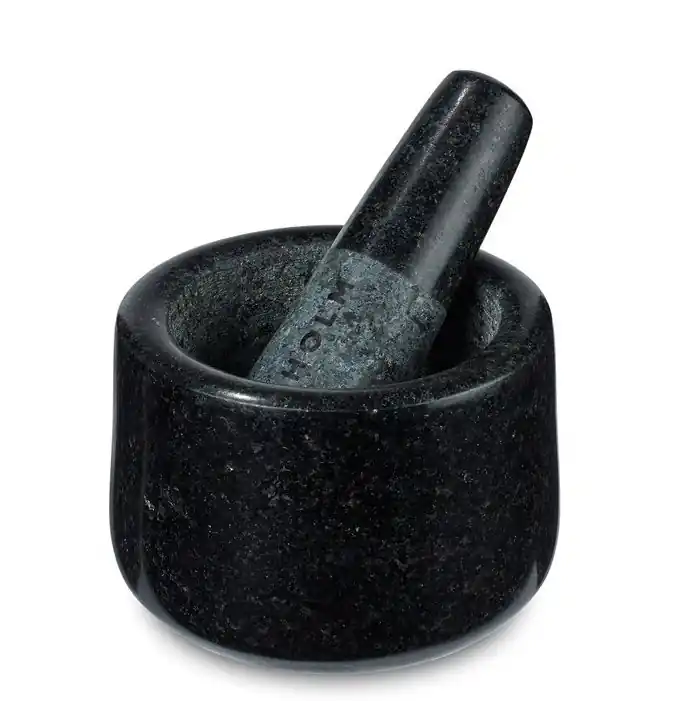 Niska cena Holm MORTAR Granitowy Moździerz 12 cm z Tłuczkiem / Czarny