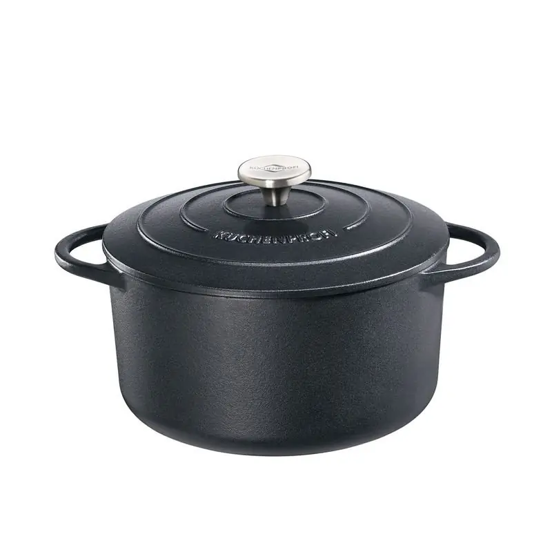 Küchenprofi PROVENCE Garnek Żeliwny z Pokrywką 28 cm Czarny Hit cenowy