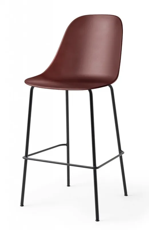 Menu HARBOUR SIDE Krzesło Barowe 112 cm Hoker Czarny - Siedzisko Bordowe Cena promocyjna