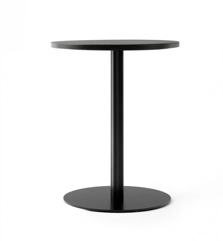 Menu HARBOUR COLUMN Stół Okrągły 60 cm Blat Fornir Dębowy - Czarny Do wyczerpania zapasów