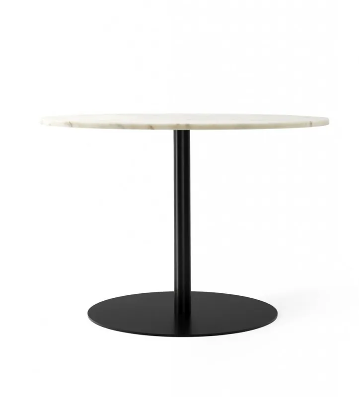 Bezpieczna płatność Menu HARBOUR COLUMN Stół Okrągły 105 cm Czarny - Blat Marmurowy Biały