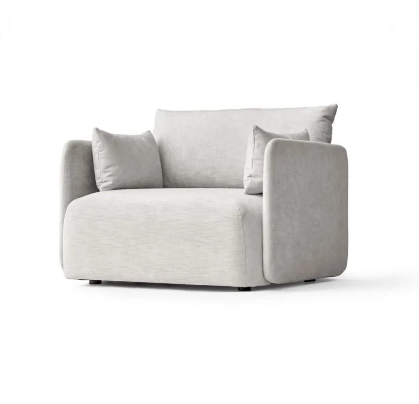 Menu OFFSET Sofa Pojedyncza - Tkanina Kvadrat Odcień Jasnoszary Dostępne od ręki