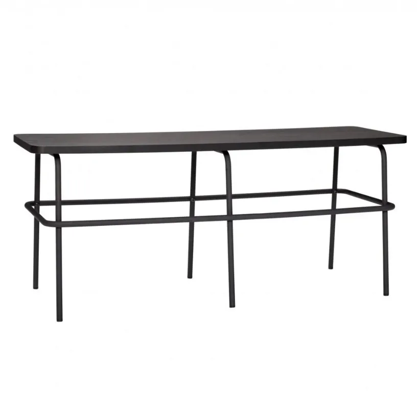 Bezpieczna płatność Hübsch NORDIC Ławka 110 cm Czarna