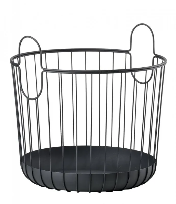 ZONE Denmark INU Metalowy Kosz na Pranie - do Przechowywania 40 cm / Czarny Sprawdź teraz
