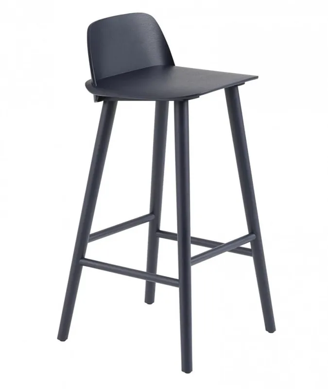 Super okazja Muuto NERD Hoker - Krzesło Barowe 89 cm Granatowy Midnight Blue