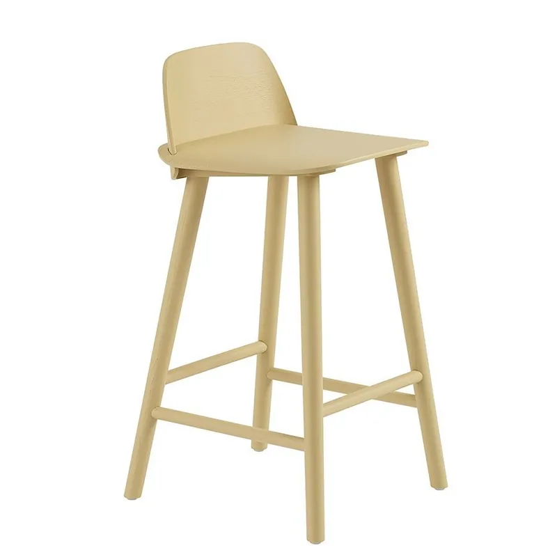 Wybór klientów Muuto NERD Hoker - Krzesło Barowe 79 cm Żółty Sand Yellow