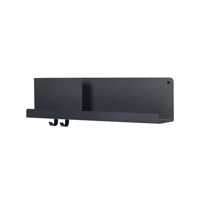 Nowy Muuto FOLDED Organizer - Półka Ścienna 63 cm Czarna