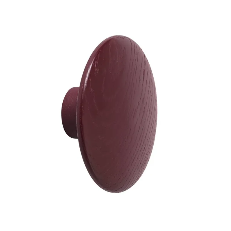 Hit cenowy Muuto DOTS Wieszak Drewniany M - 13 cm Burgundowy