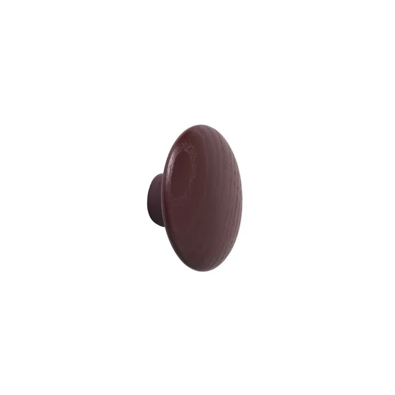 Premium Muuto DOTS Wieszak Drewniany XS - 6.5 cm Burgundowy