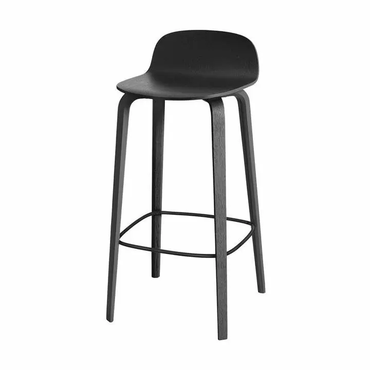 Bezpieczna płatność Muuto VISU BAR Hoker - Stołek Barowy 75 cm Czarny
