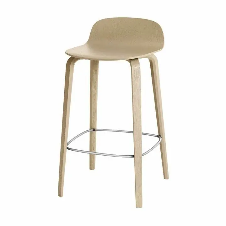 Muuto VISU BAR Hoker - Stołek Barowy 65 cm Dębowy Bezpieczne zakupy