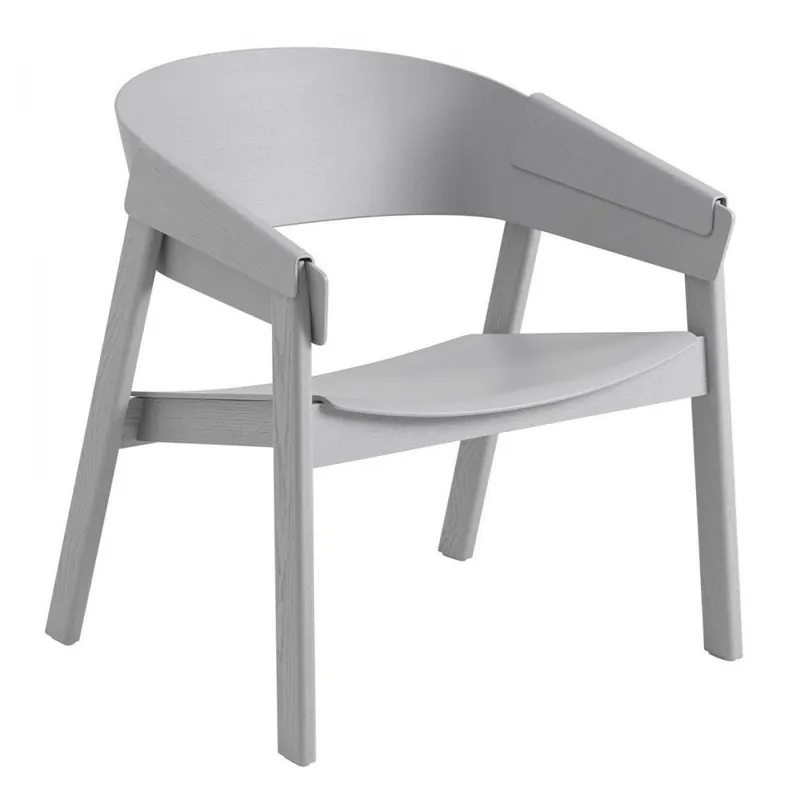 Muuto COVER LOUNGE Krzesło Drewniane - Szare Zamów teraz