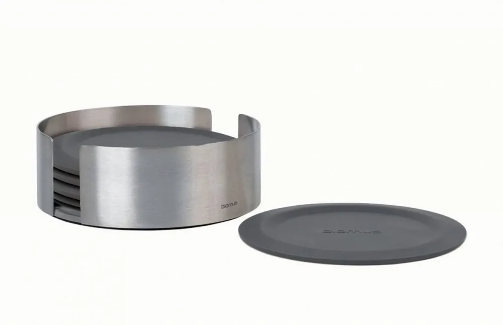 Tylko dziś Blomus LARETO Podkładki - Podstawki pod Szklanki - Szare Magnet