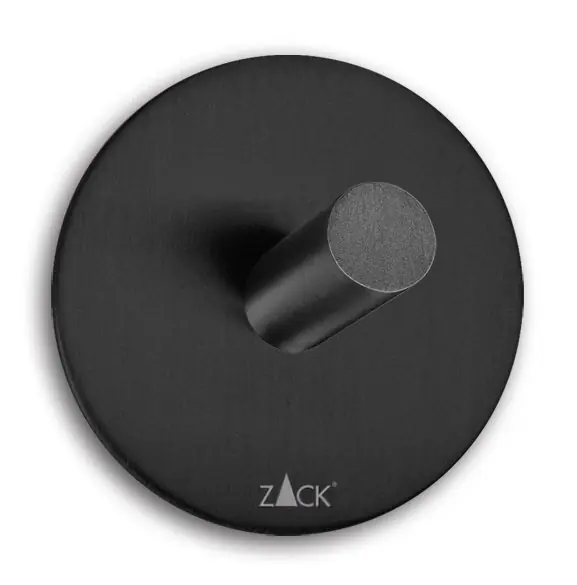 Rabat Zack DUPLO BLACK Okrągły Wieszak na Ręczniki Samoprzylepny 5,5 cm Czarny