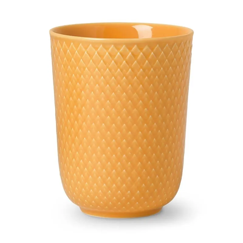 Lyngby Porcelain RHOMBE COLOR Kubek bez Ucha 330 ml Żółty Popularny