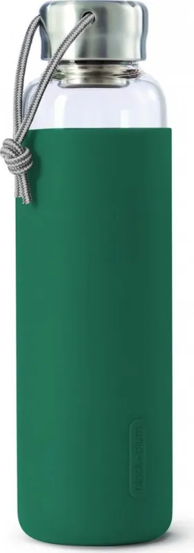 Obniżka ceny black+blum GOOD Szklana Butelka na Wodę 600 ml w Pokrowcu - Morska