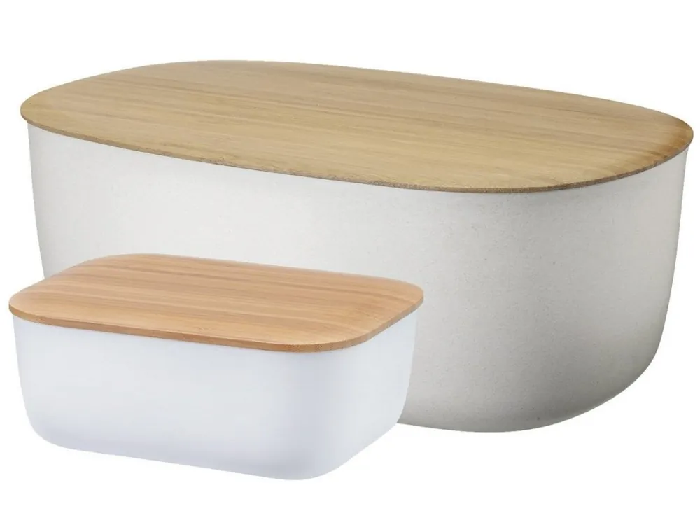 RIG-TIG by Stelton BOX-IT Chlebak i Maselniczka z Melaminy - Zestaw Biały Sprawdź teraz