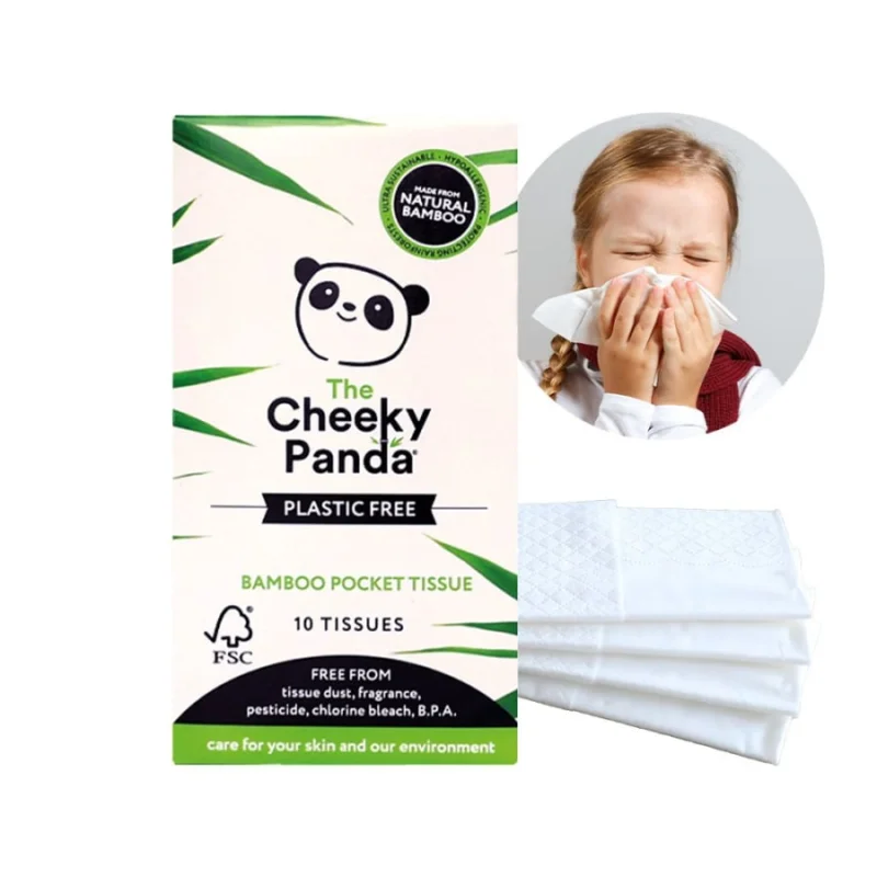 Cheeky Panda, Chusteczki higieniczne, kieszonkowe, 80 szt. (8 op. po 10 szt.) Rabat