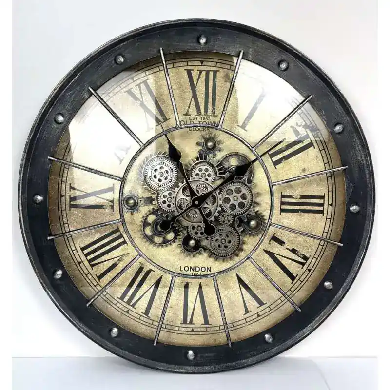 Zegar metalowy 80x80x8cm Rabat