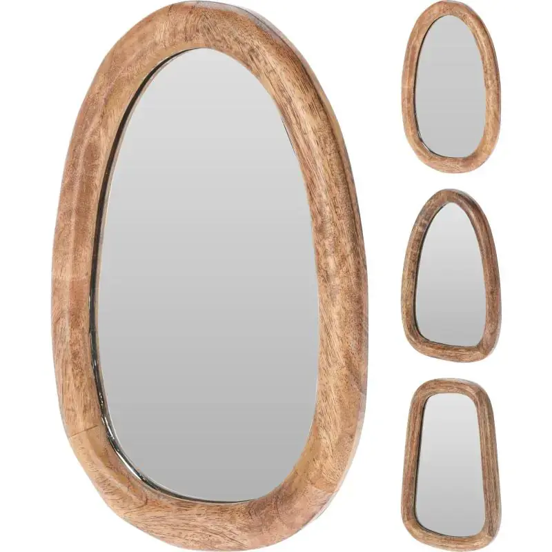 LUSTRO OWALNE DREWNO 25CM NATUREL Ostatnia szansa