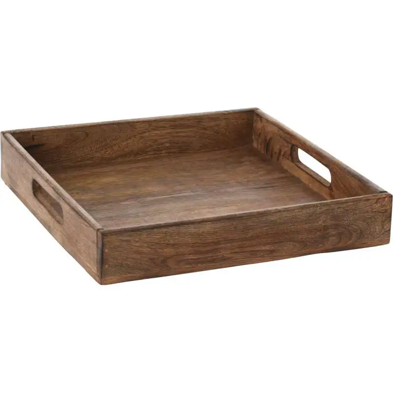 Szybka wysyłka TACA DO SERWOWANIA DREWNO MANGO 27,5x27,5xh5,5cm