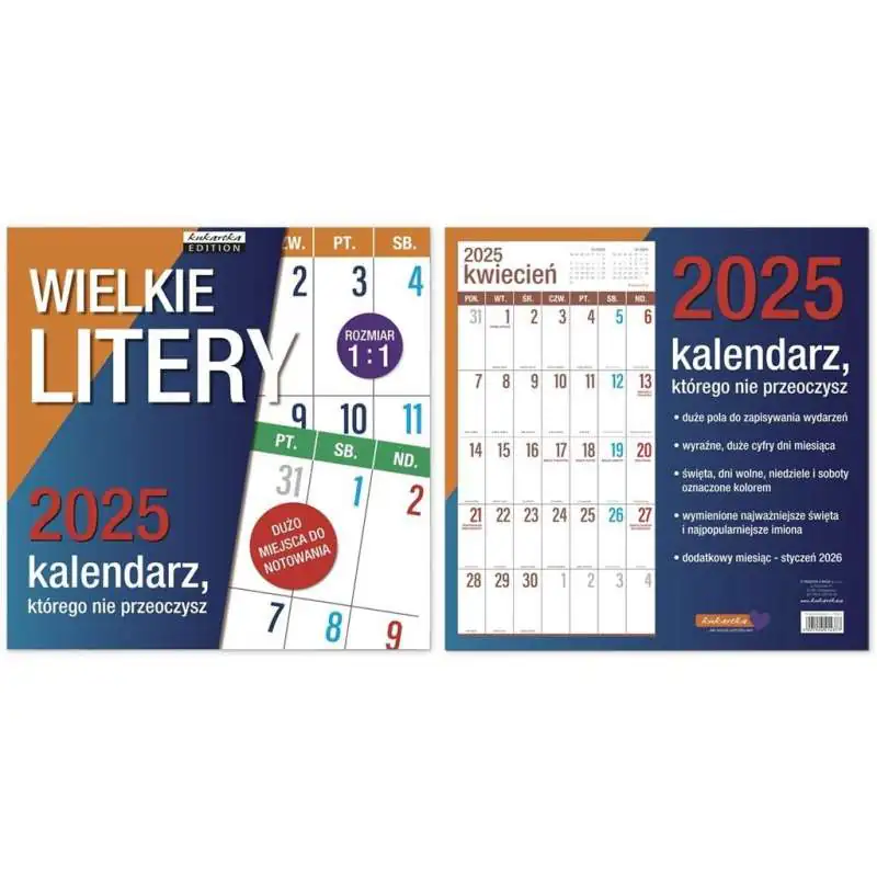 Kalendarz Classic Q WIELKIE LITERY 2026 Oferta
