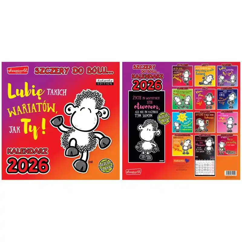 Kalendarz Classic Q SHEEP SZCZERY 2026 Promocja