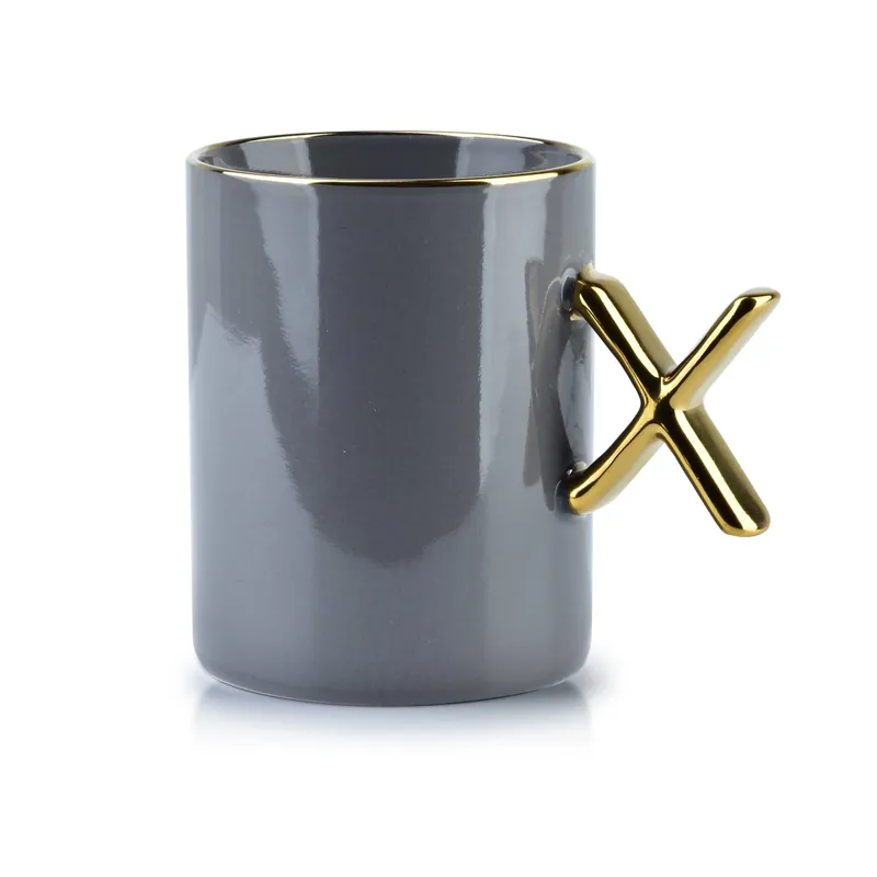 Cena promocyjna Kubek porcelanowy AFFEK DESIGN XENIA SZARY 420 ml