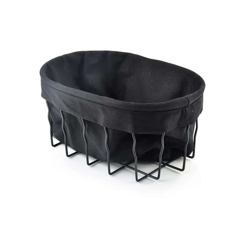 Koszyk na chleb i pieczywo metalowy COOKINI CASSIE WAVE CZARNY 22 x 15 cm Premium